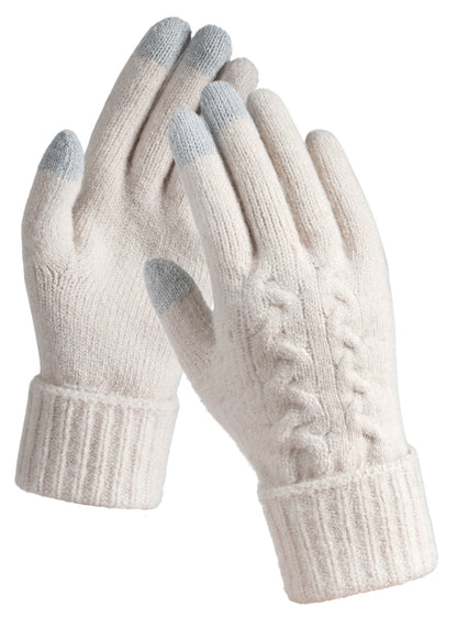 TRENDOUX Womens Alpaca Wool Gloves: Winter Touch Screen Thin Warm Glove for Women Cold Weather Driving Running Cycling Typing