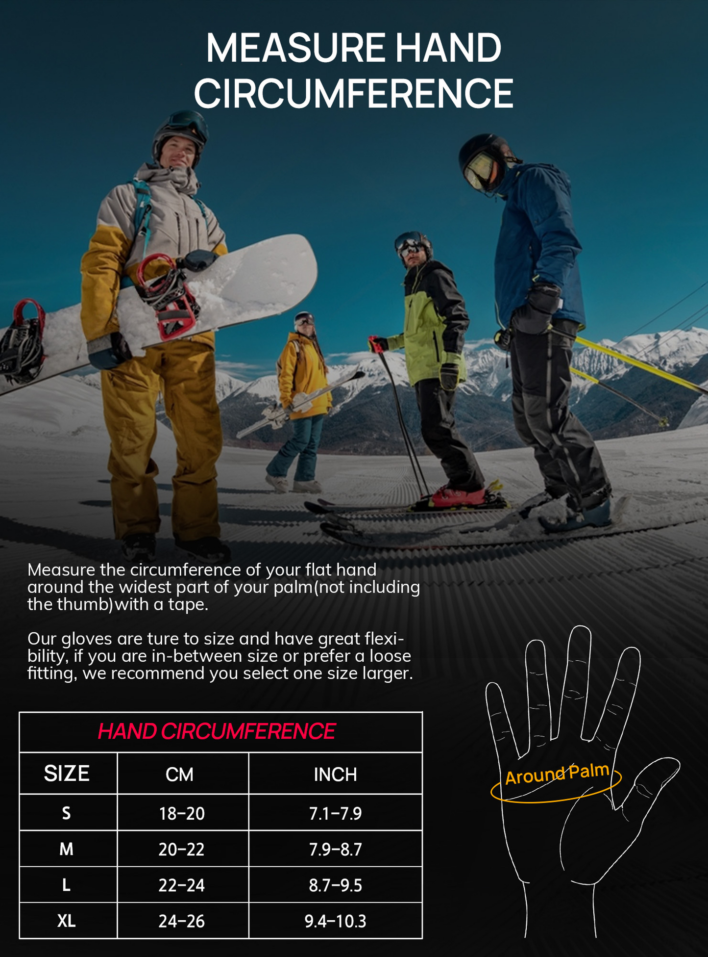 TRENDOUX Winter Ski Snow Gloves : 100% Waterproof 3M Thinsulate -30°F Cold Weather Windproof Warm Lined Gloves for Men Women Insulated Touchscreen Glove with Anti-Slip