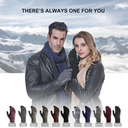 TRENDOUX Winter Gloves for Men and Women - Upgraded Touch Screen Anti-Slip Silicone Gel - Elastic Cuff - Thermal Soft Wool Lining - Knit Stretchy Material