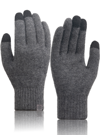 TRENDOUX 100% Merino Wool Gloves for Women Men - Winter Touchscreen Thermal Warm Gloves for Driving Running Texting Gift