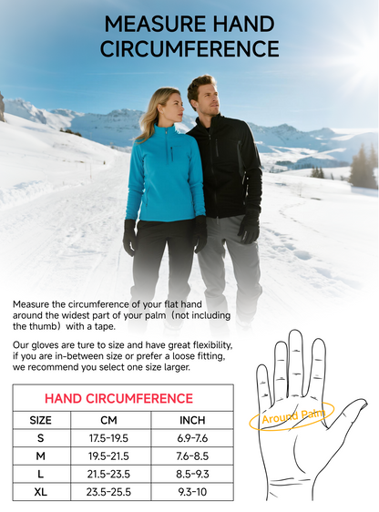 TRENDOUX Winter Gloves for Men Women: 100% Waterproof Windproof Thin Touchscreen Gloves Anti-Slip, Mens Womens Warm Lightweight Glove Polar Fleece Lined for Driving Running Riding Cycling Typing