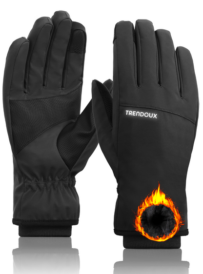 TRENDOUX 100% Waterproof Windproof Gloves: 3M Touchscreen Ski Snow Winter Gloves for Men Women Cold Weather, Thermal Warm Lined for Snowboarding Skiing Driving Running Cycling Texting Typing Biking