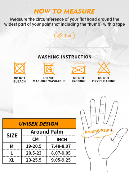 TRENDOUX Winter Gloves for Men Warm: 3M Thinsulate -20℉ Windproof Waterproof Ski Women Glove with Touchscreen Thermal Lining Anti-Slip for Work Cycling Motorcycle Snowboarding