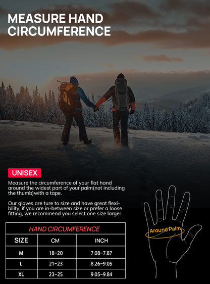 TRENDOUX Merino Wool Thick Winter Gloves for Men Women Touchscreen Fingers Stretch Warm Soft Skin-Friendly Anti-pilling